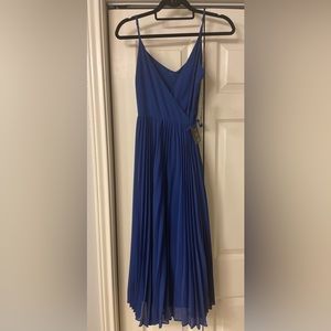 Royal blue pleated Lulus dress